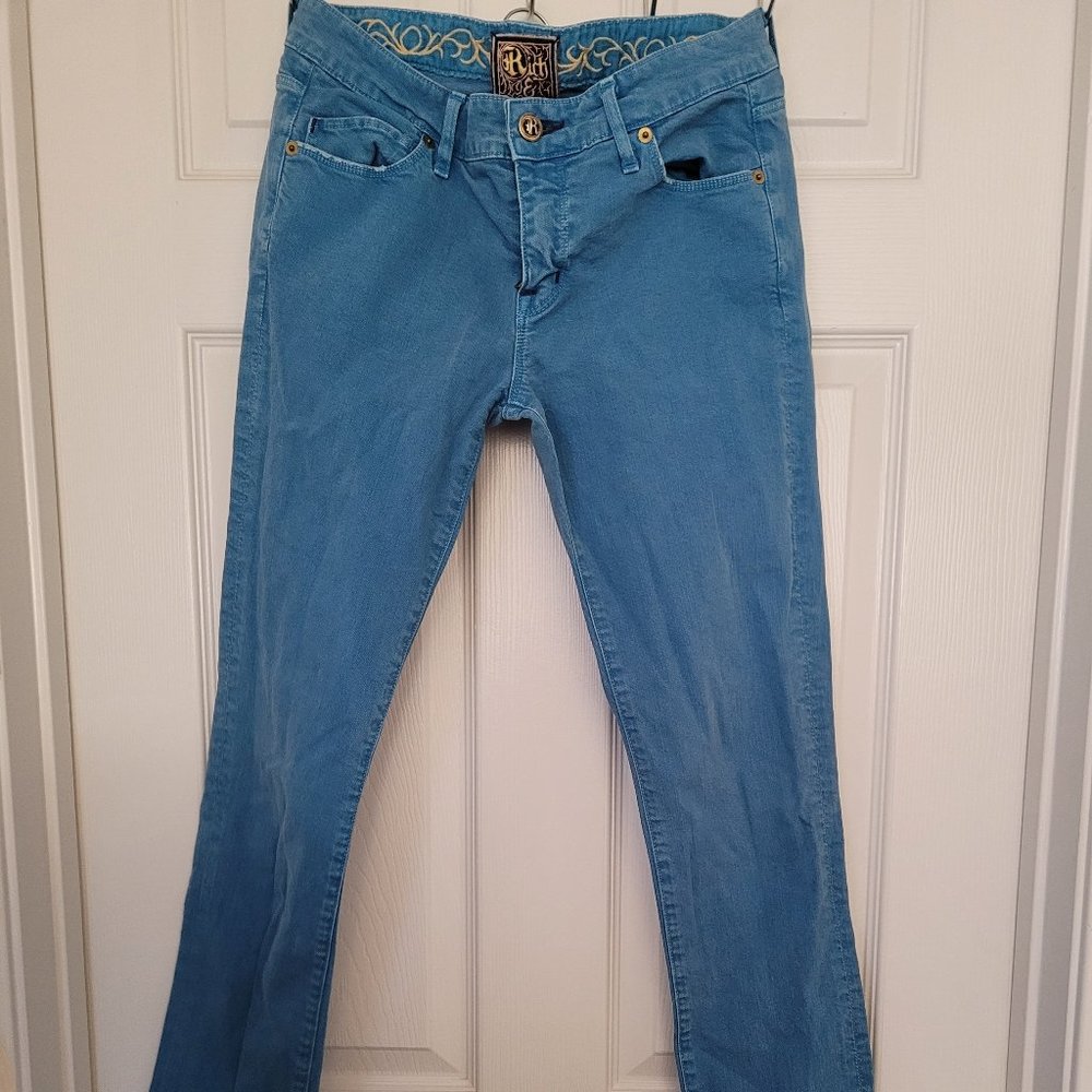 Rich and Skinny Low Rise Light Blue Jeans, Size 29